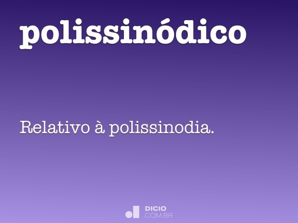 polissinódico