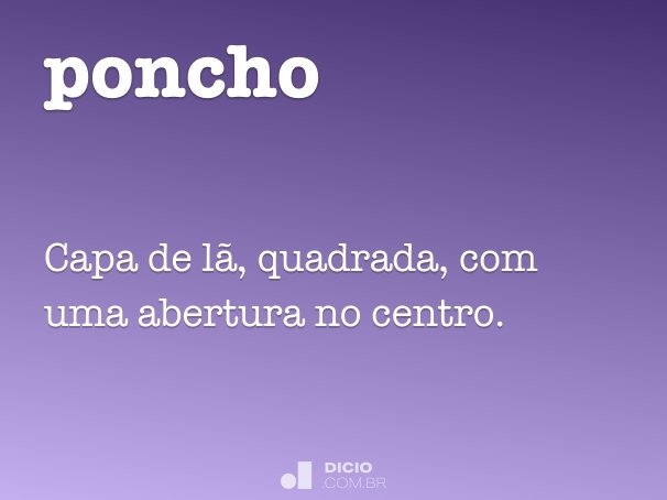 poncho