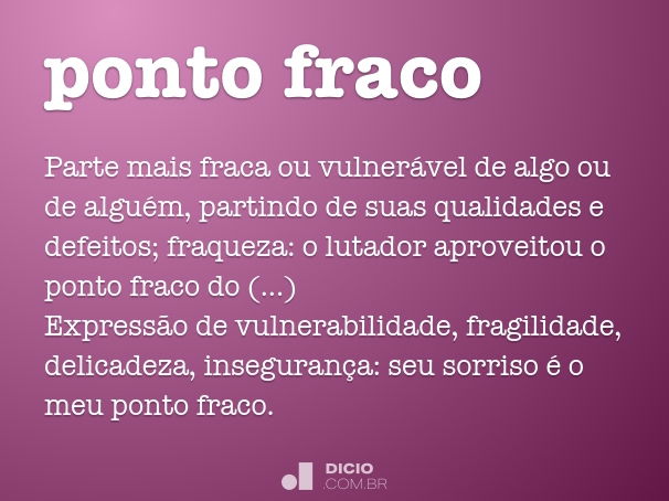 ponto fraco