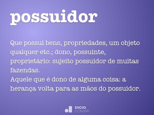 Dono - Dicio, Dicionário Online de Português