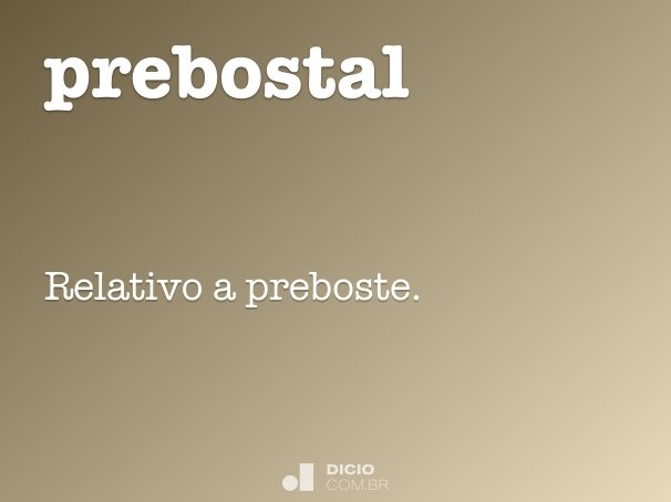 prebostal