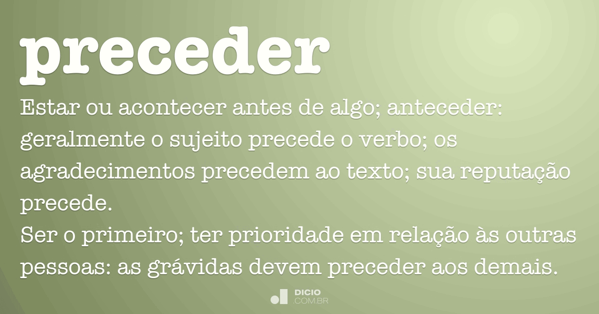 Preceder Dicio, Dicionário Online de Português