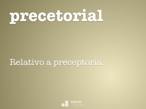 precetorial