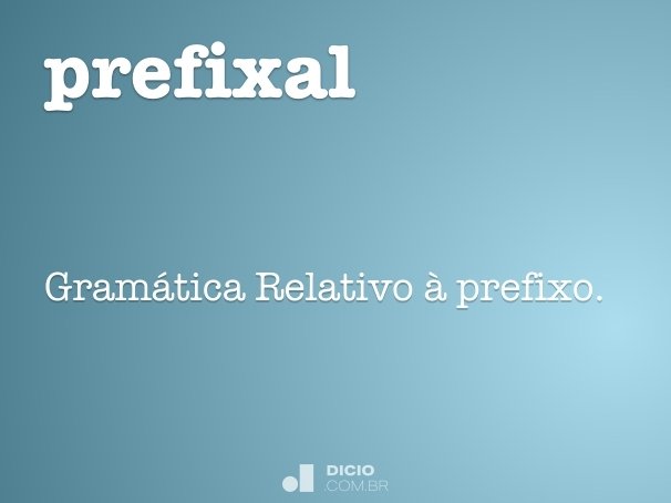 prefixal