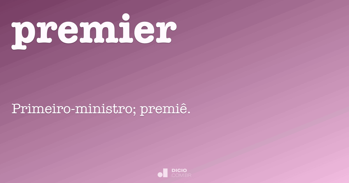 premier significado 