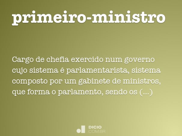 primeiro-ministro