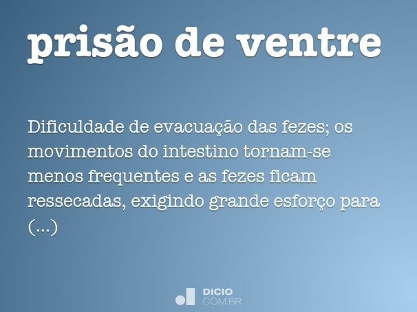 prisão de ventre