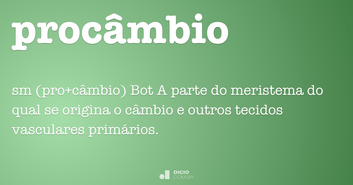 Recâmbio - Dicio, Dicionário Online de Português