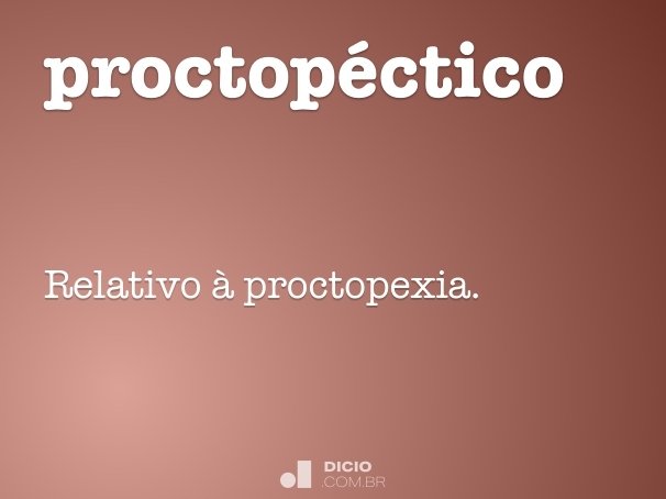 proctopéctico