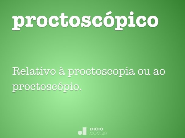 proctoscópico