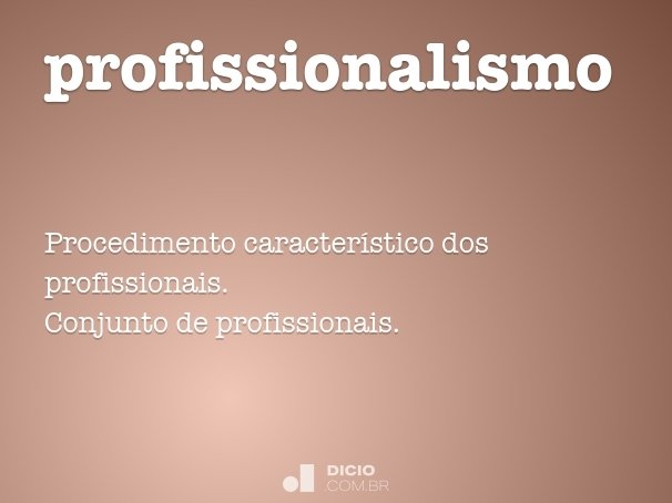 profissionalismo