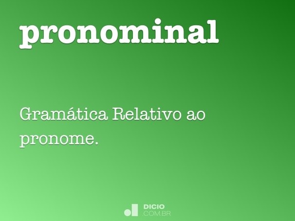pronominal