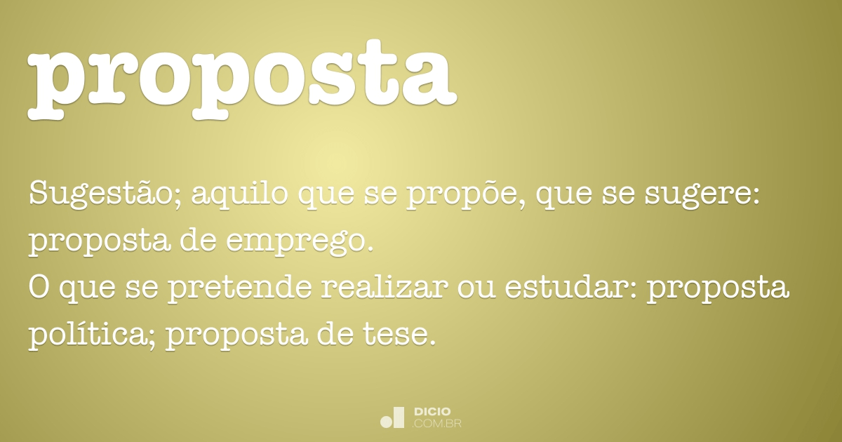 Proposta - Dicionário Online de Português