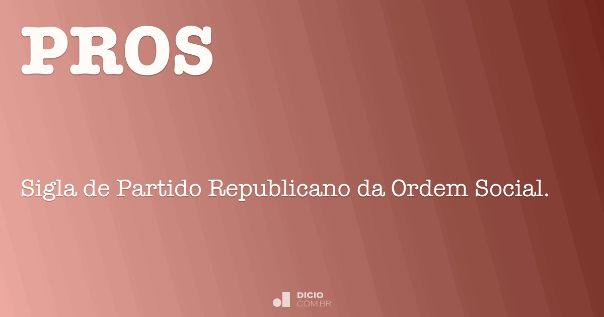 Pros Dicio Dicionario Online De Portugues