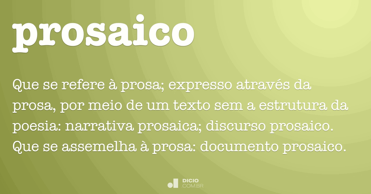 O Que E Um Texto Em Prosa