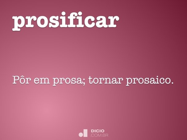 prosificar