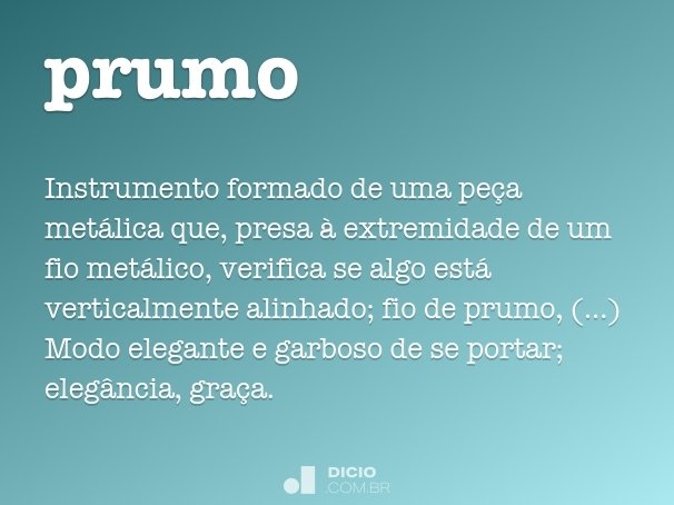 Prumo - Dicio, Dicionário Online de Português