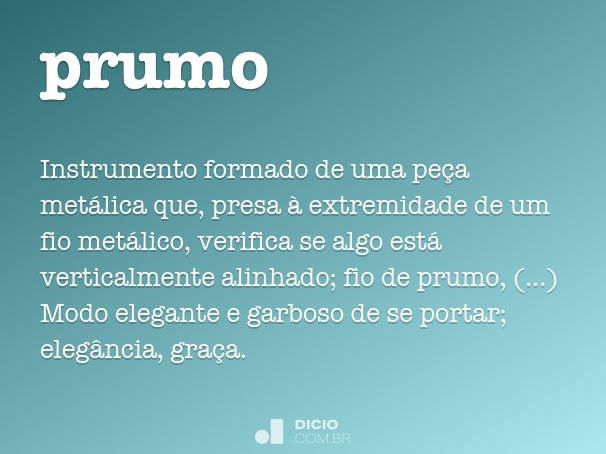 Aprumo - Dicio, Dicionário Online de Português