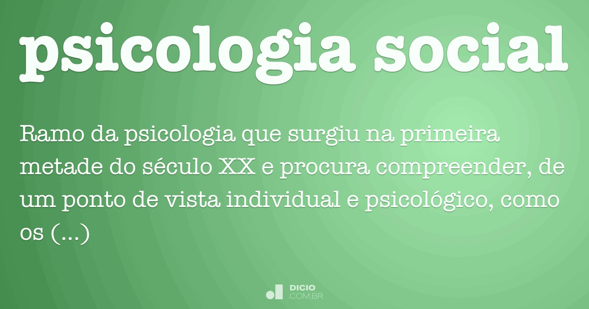 Psicologia Social - Psicologia Social