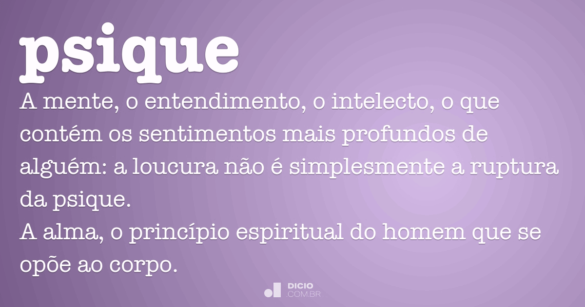 Psique - Dicio, Dicionário Online de Português