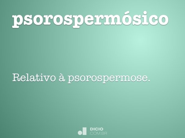 psorospermósico