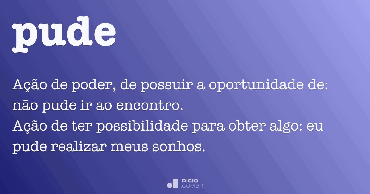 Pude ou pode?  Português à Letra