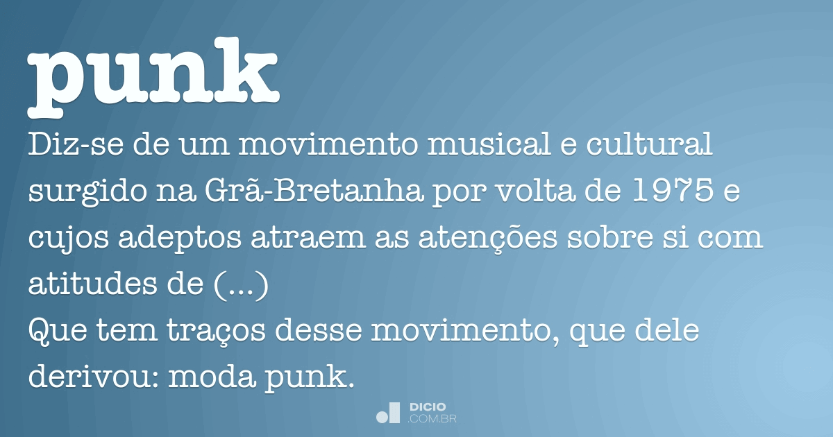 Punk Dicio Dicionário Online De Português