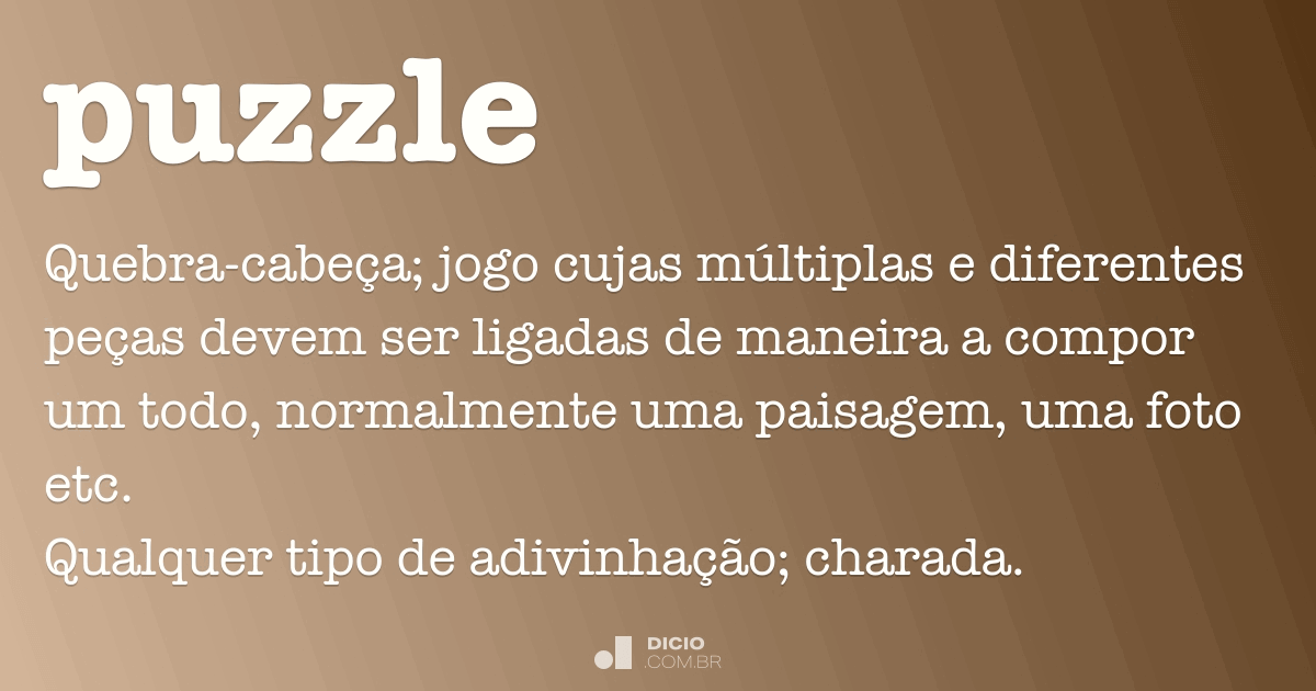 Puzzle - Dicio, Dicionário Online de Português