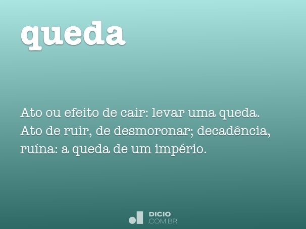 Cair - Dicio, Dicionário Online de Português