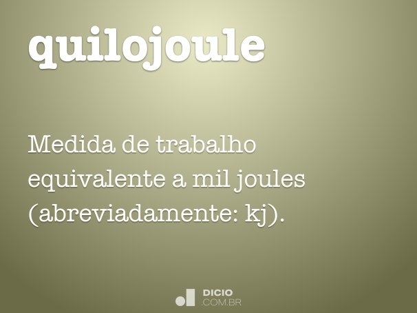 quilojoule