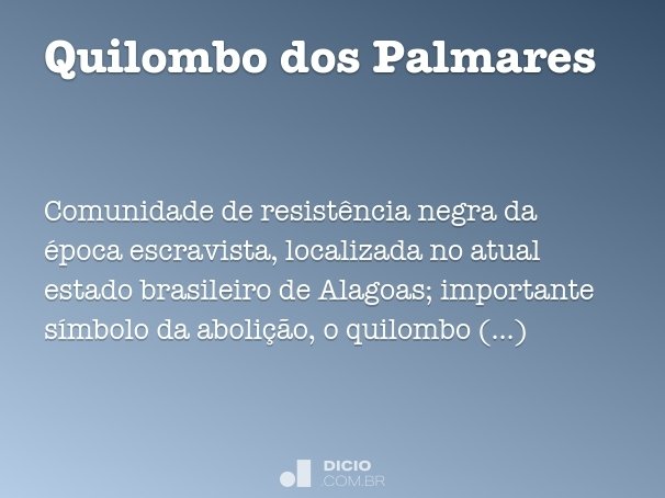 Quilombo dos Palmares