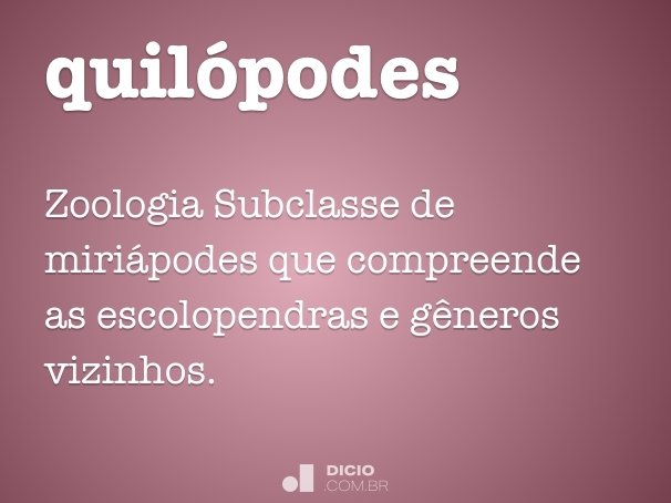 quilópodes