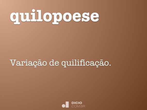 quilopoese