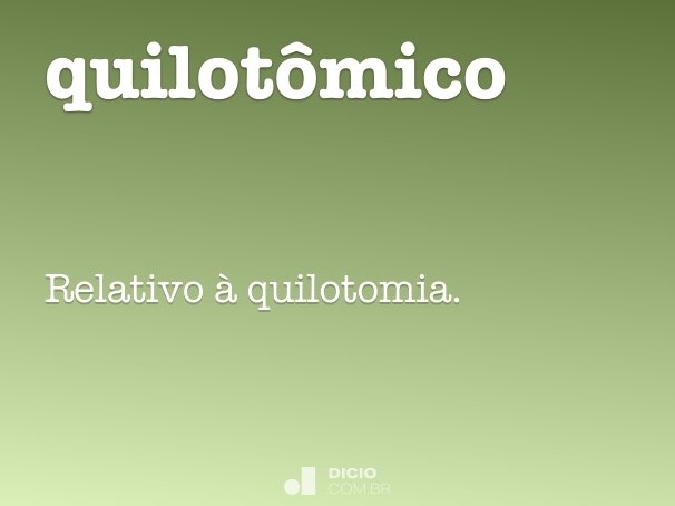 quilotômico