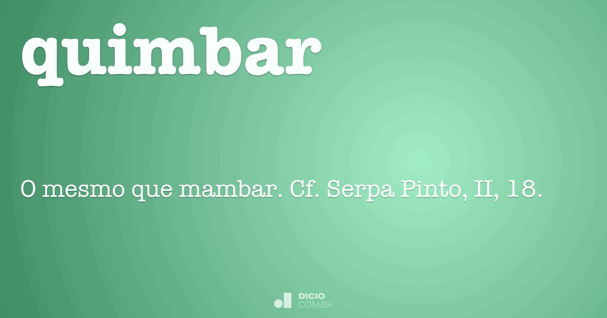 Quimbar Dicio, Dicionário Online de Português