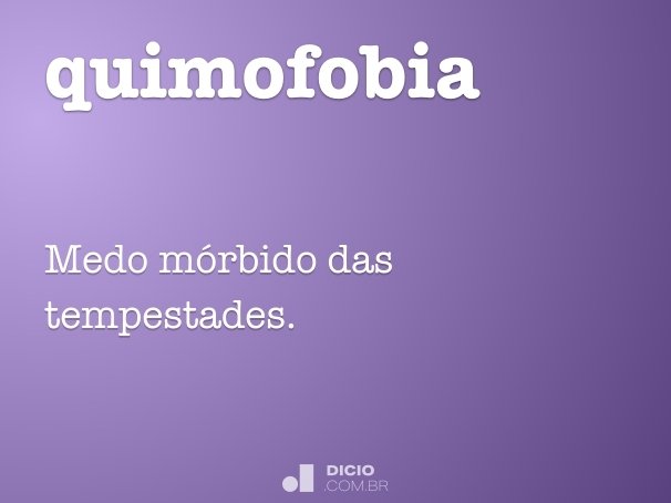 quimofobia