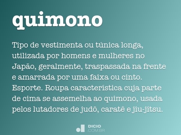 quimono ou kimono judo