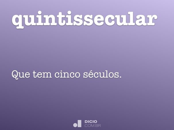 quintissecular