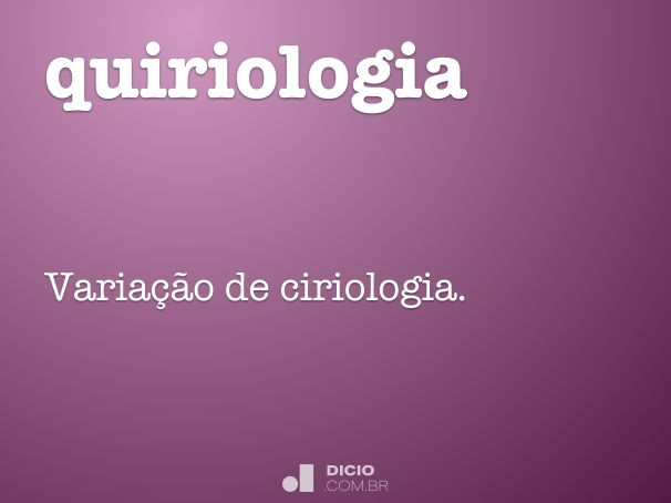 quiriologia