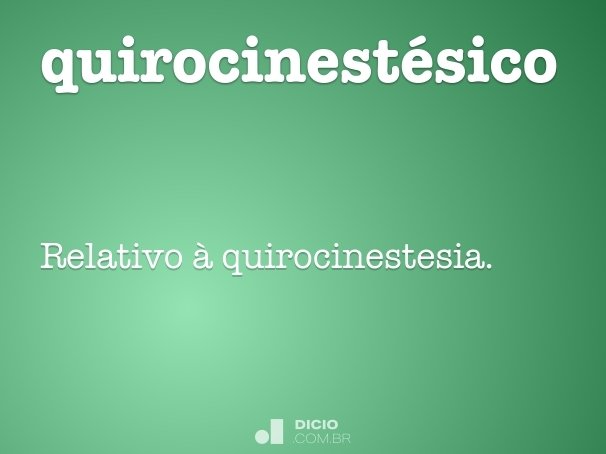quirocinestésico
