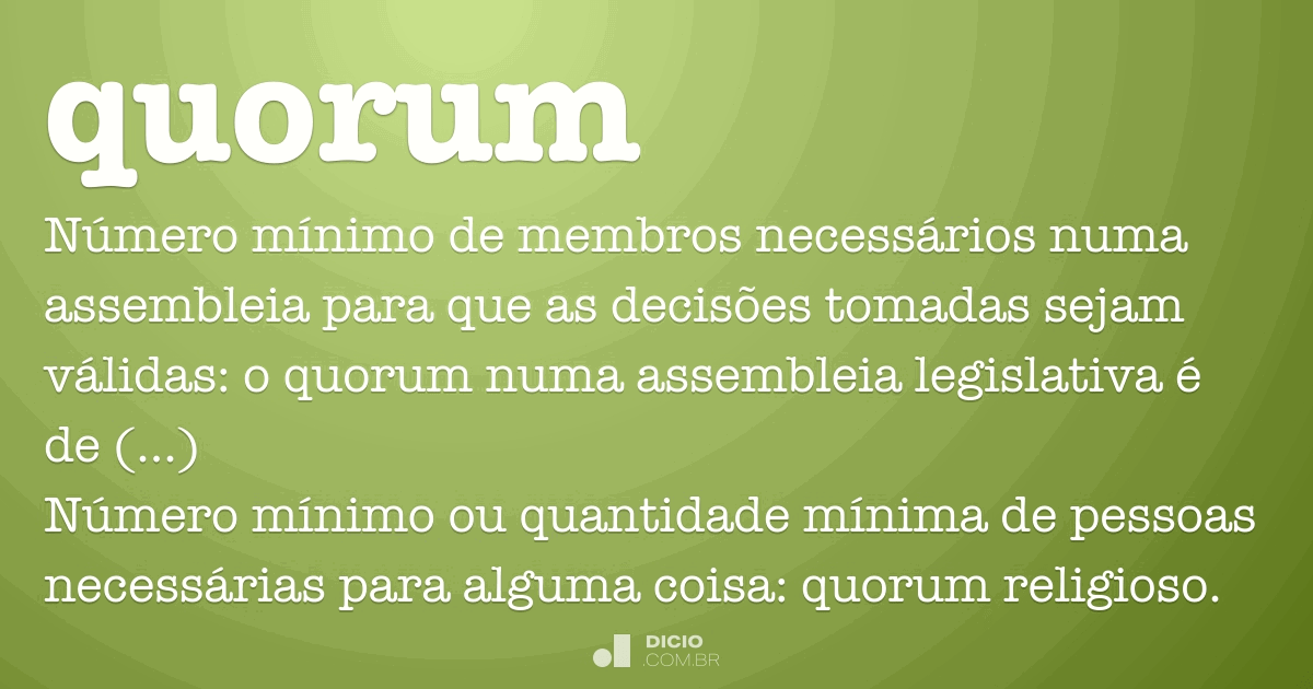 Quanto é quórum?