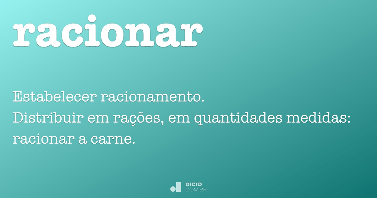 Racionalizar - Dicio, Dicionário Online de Português
