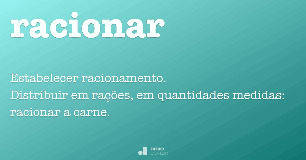 Racionalizar - Dicio, Dicionário Online de Português