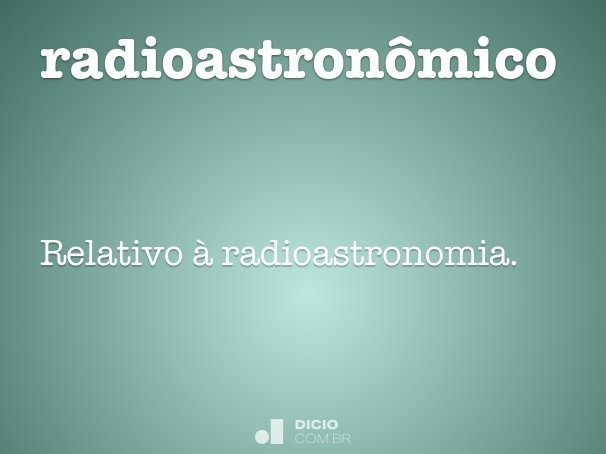 radioastronômico
