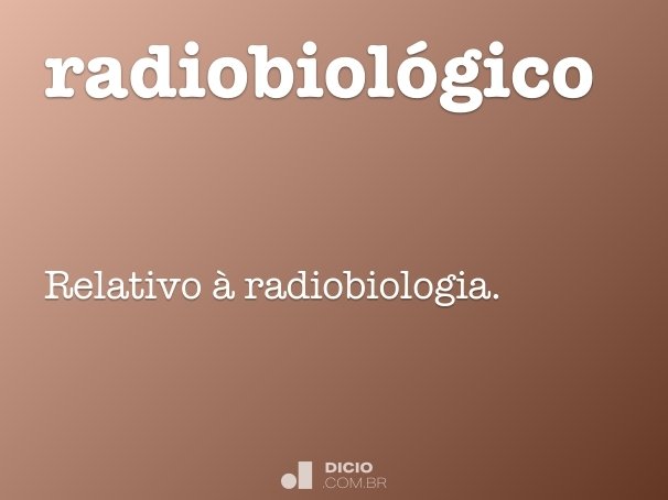 radiobiológico