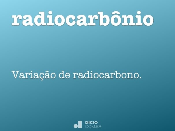 radiocarbônio