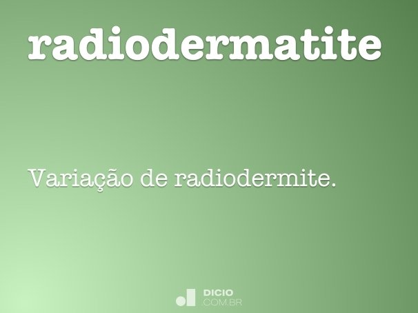 radiodermatite