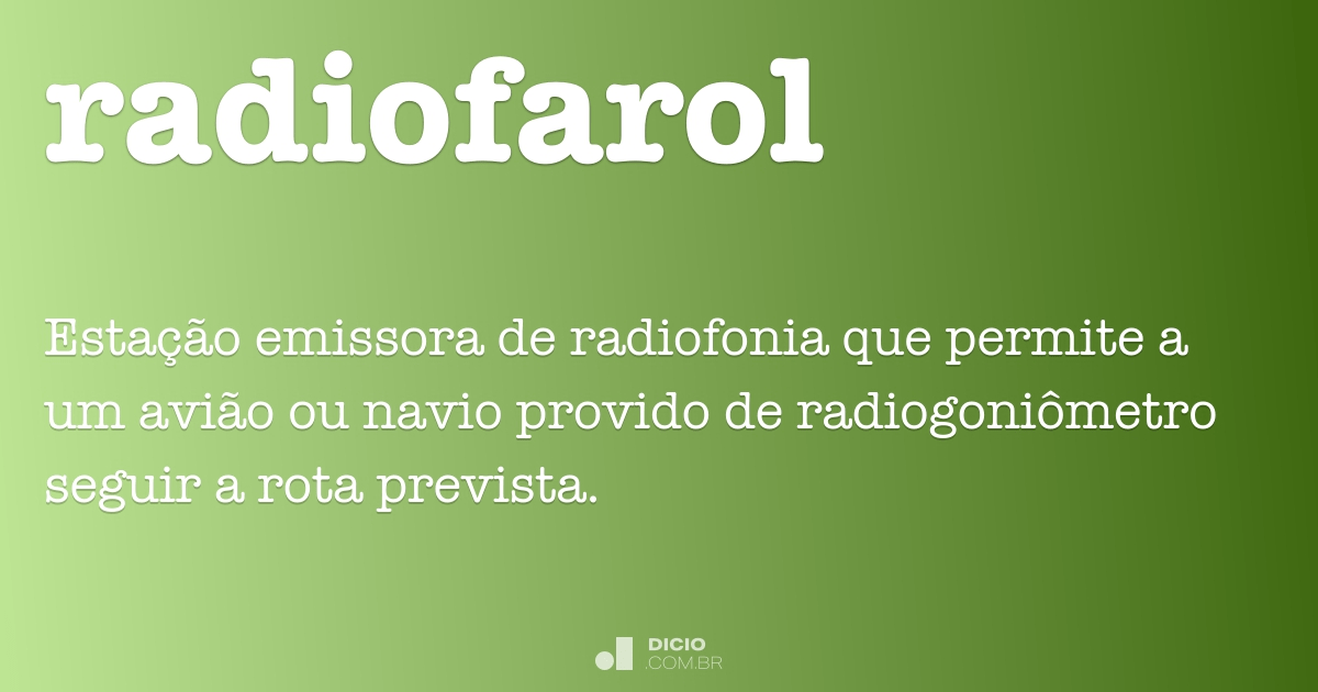Farol - Dicio, Dicionário Online de Português