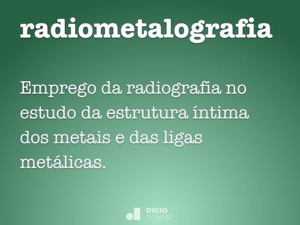radiometalografia