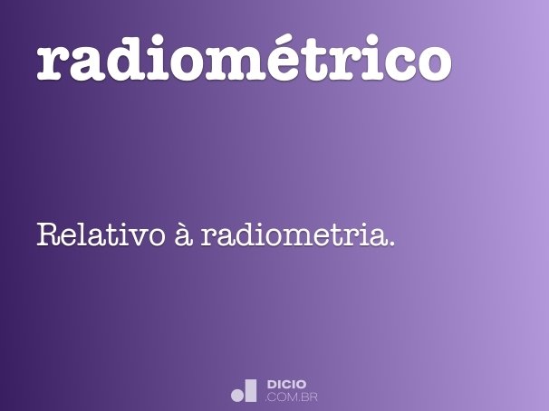 radiométrico